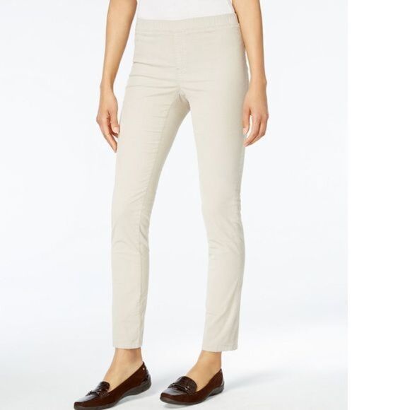 Karen Scott Petite Corduroy Pull-On Pants Stonewall PP - Picture 1 of 1